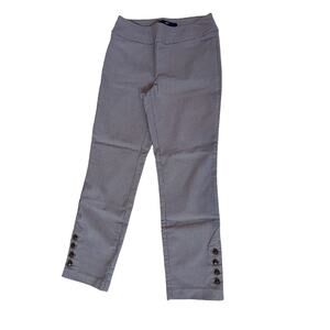 Up! Slimming Brown Houndstooth Ankle Pant (Sz 6)